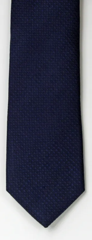 SERICA SILK NAVY TEXTURED TIE