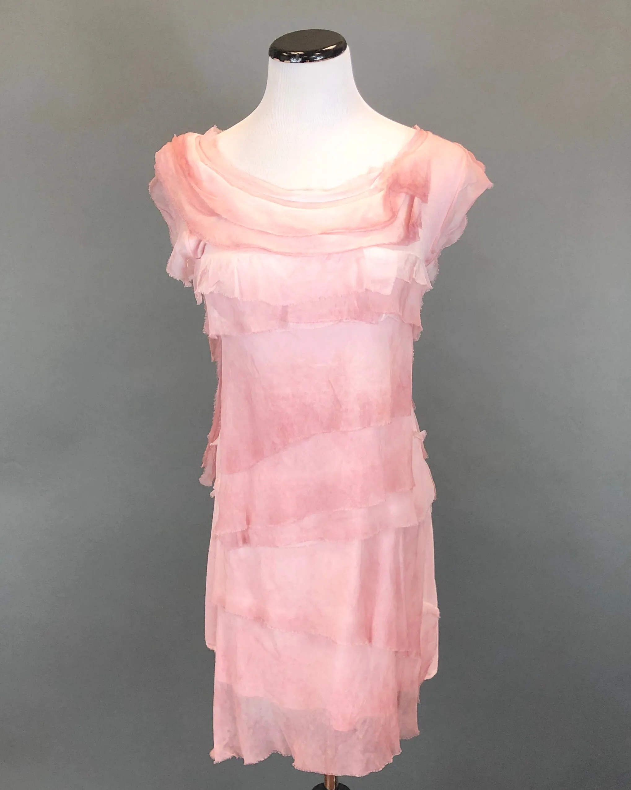Short Silk Layered Dress (Multiple Colors)