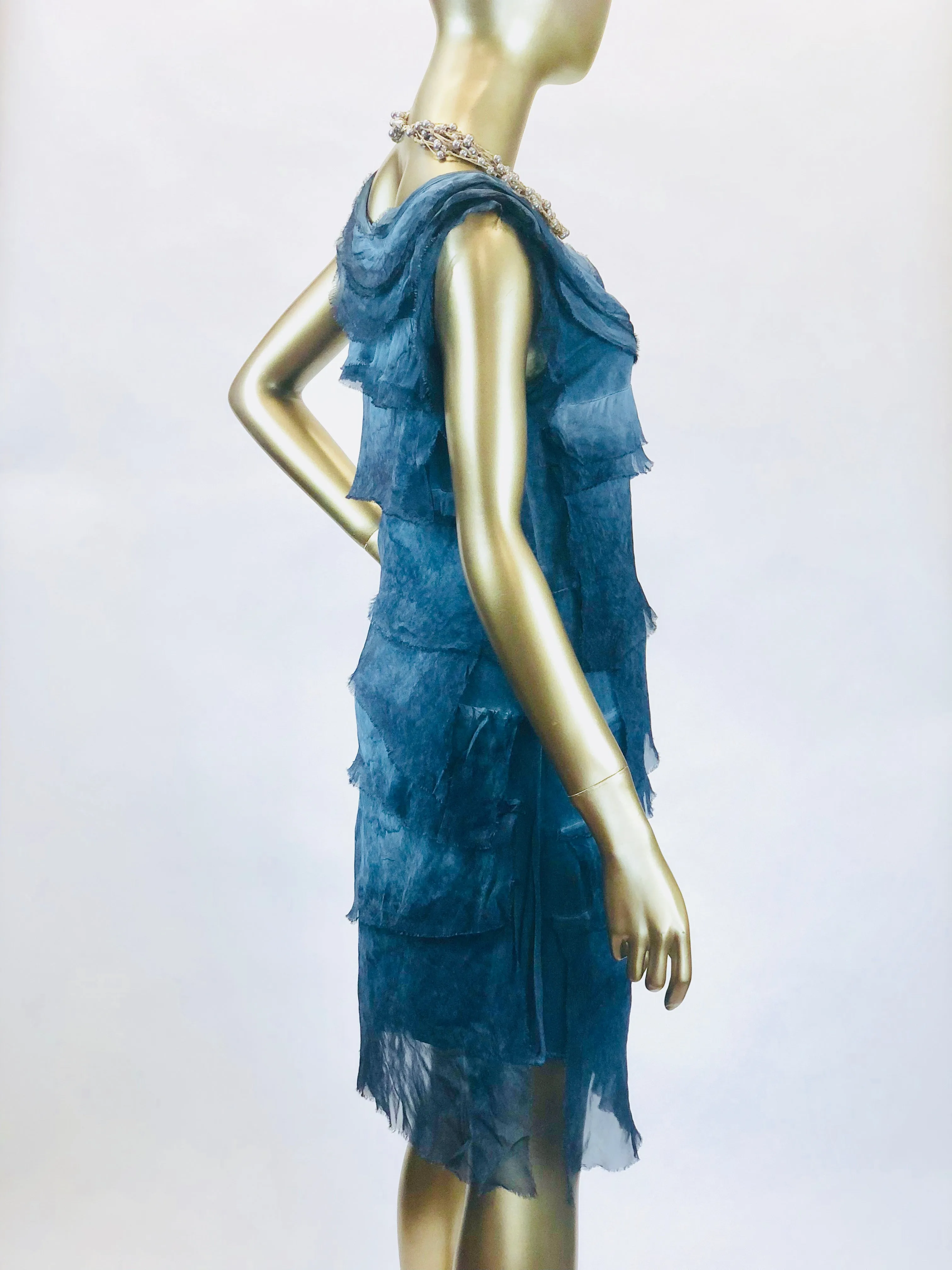 Short Silk Layered Dress (Multiple Colors)