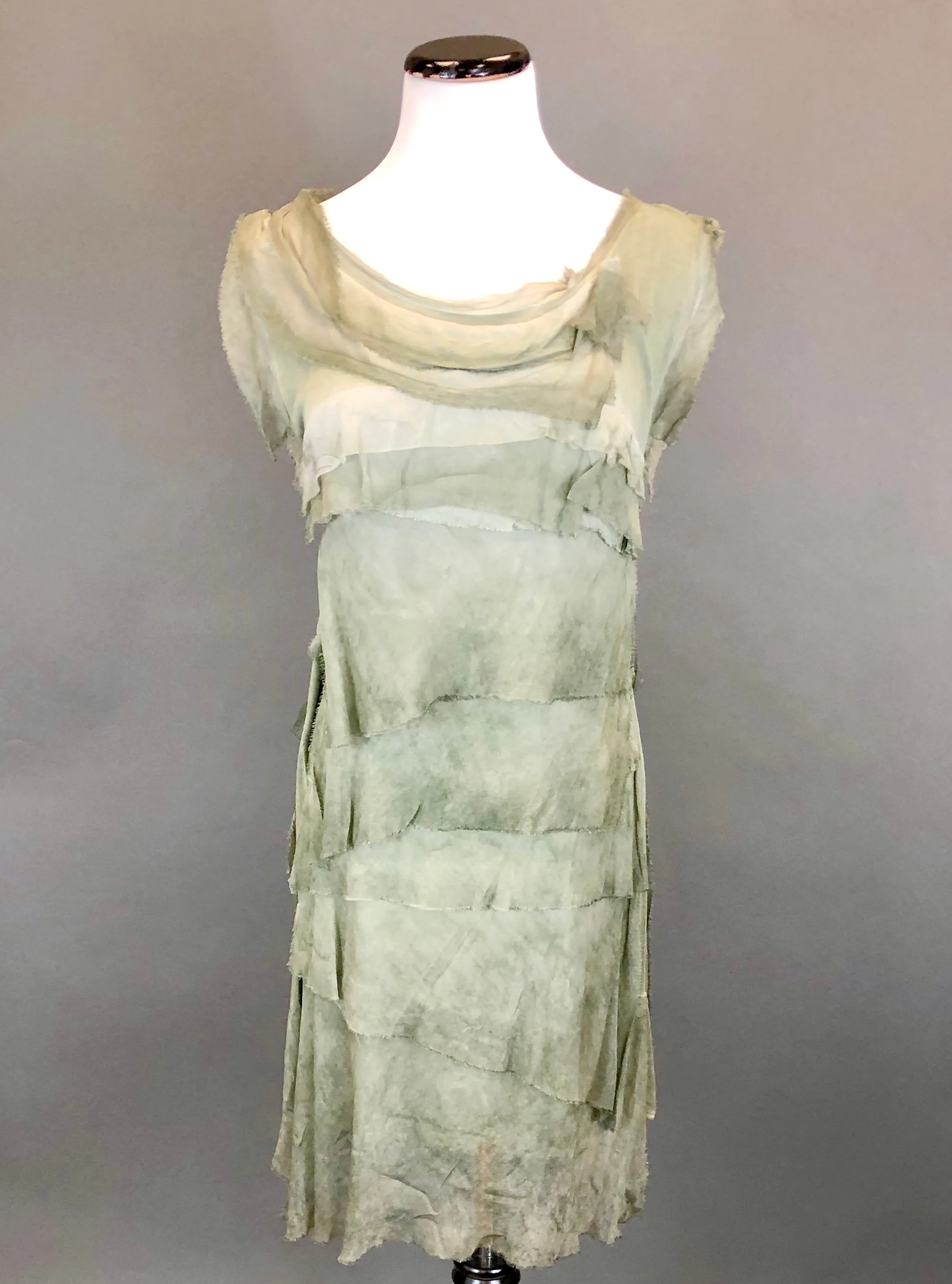 Short Silk Layered Dress (Multiple Colors)