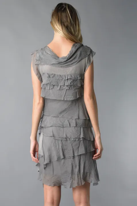 Short Silk Layered Dress (Multiple Colors)