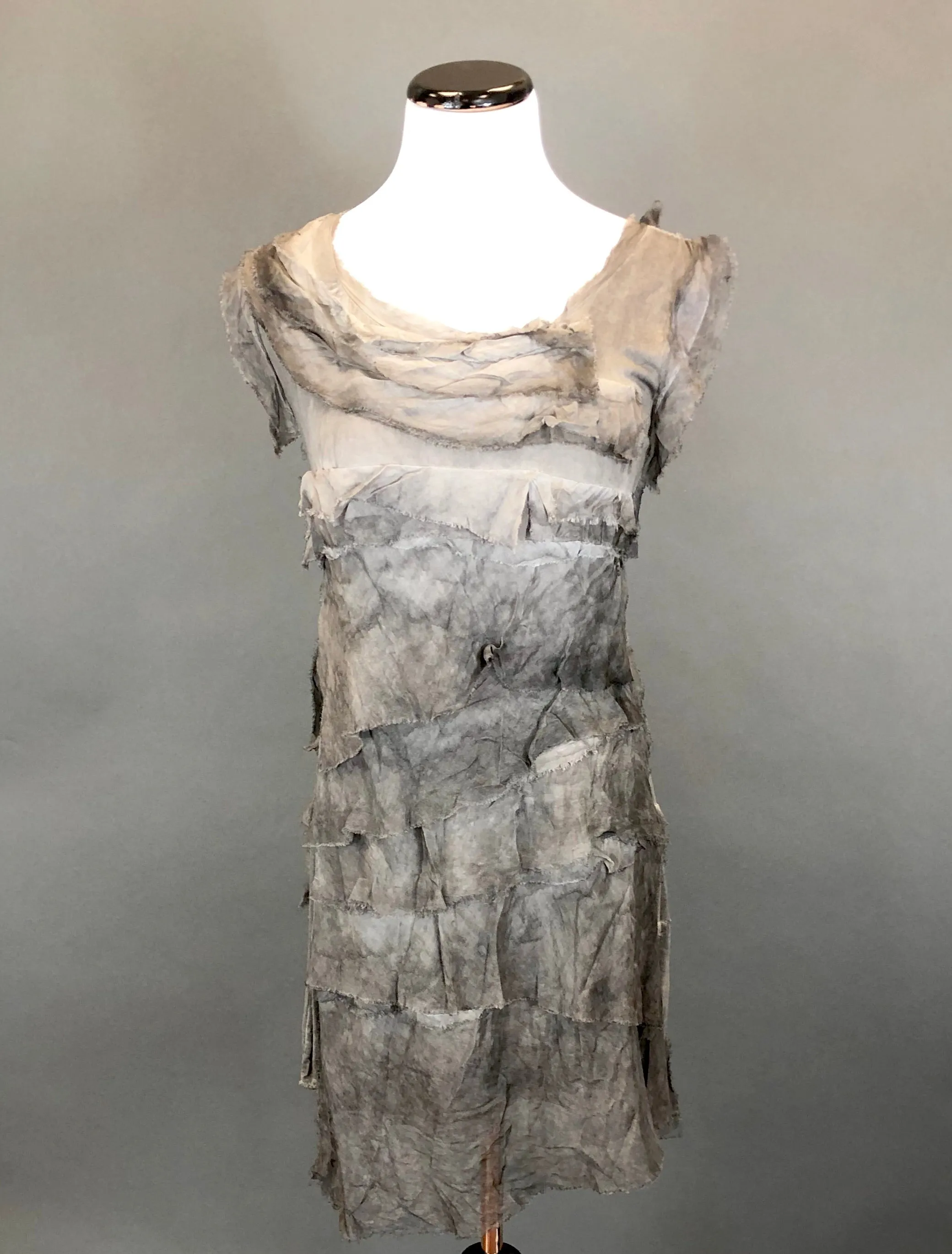 Short Silk Layered Dress (Multiple Colors)