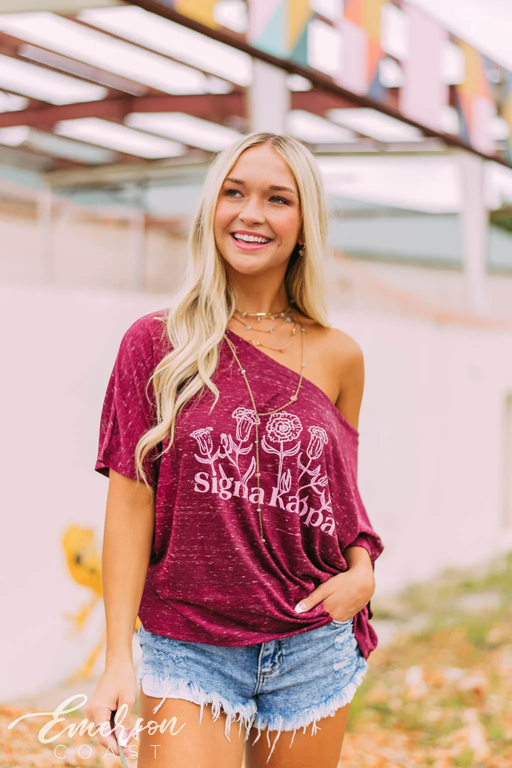 Sigma Kappa Floral Slouchy Tee