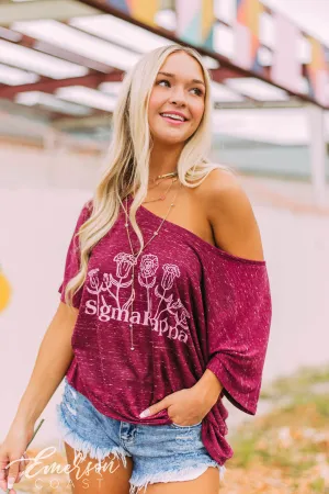Sigma Kappa Floral Slouchy Tee