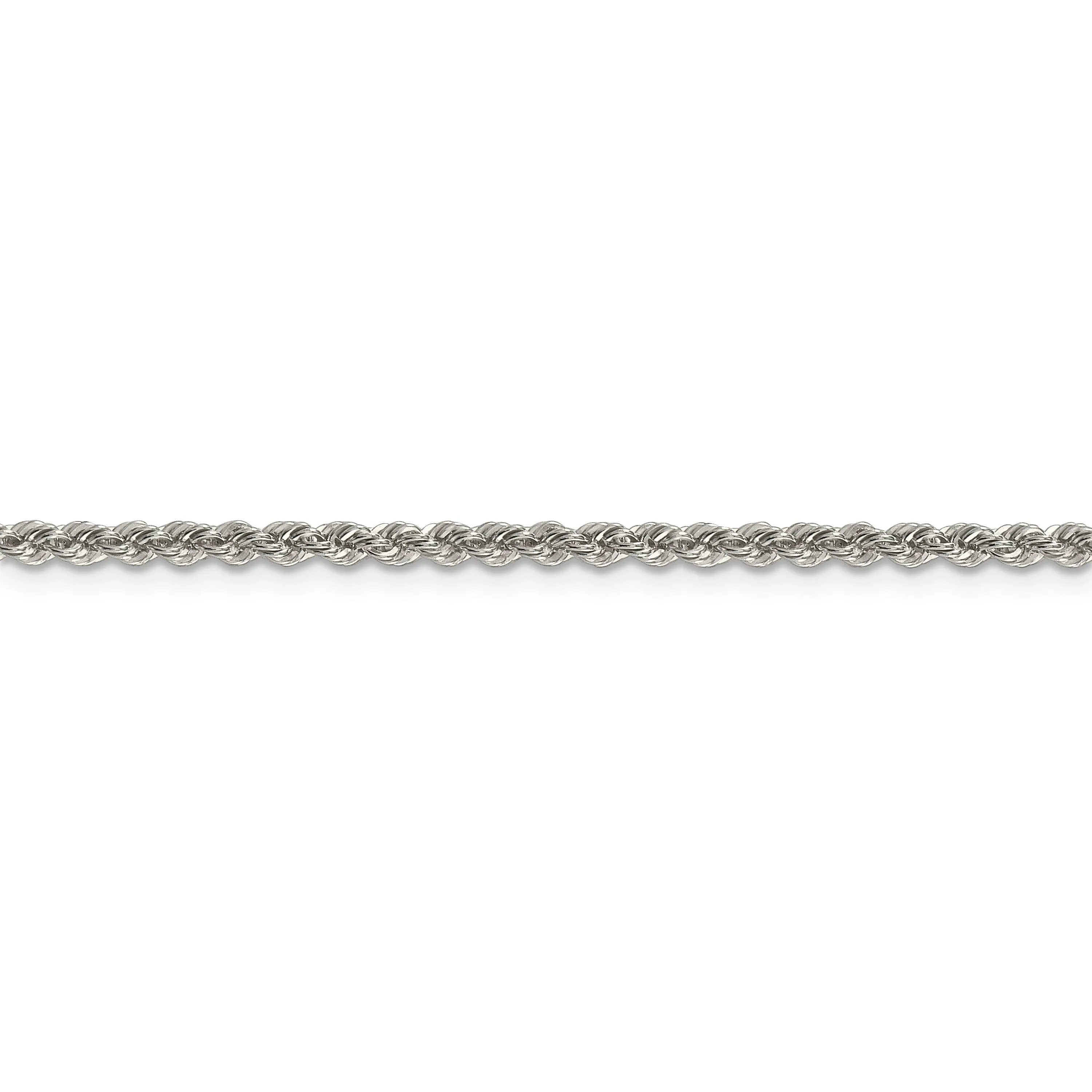 Silver D.C 2.50-mm Solid Twisted Rope Chain