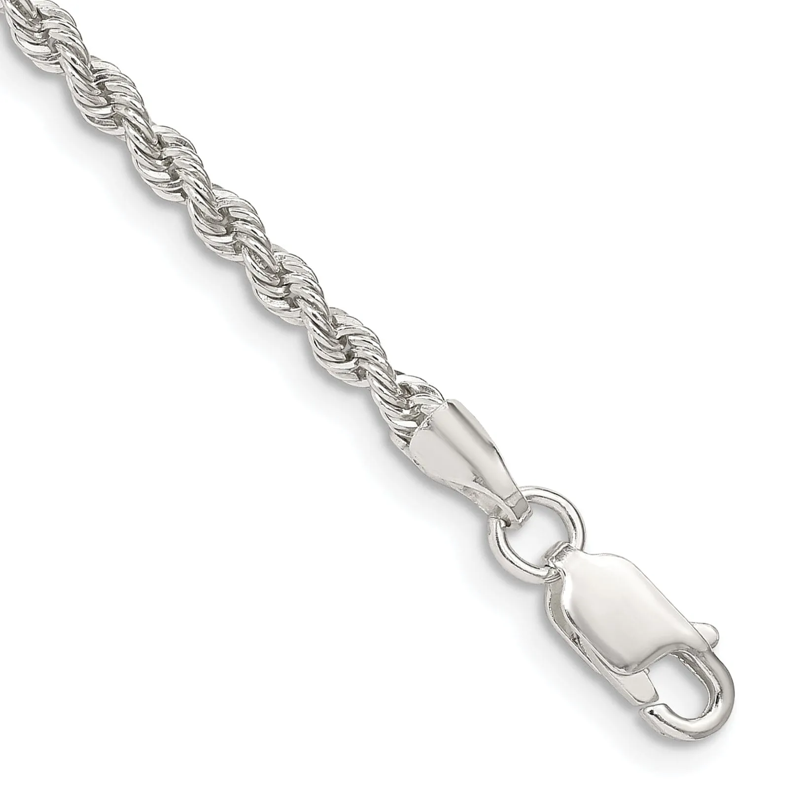 Silver D.C 2.50-mm Solid Twisted Rope Chain