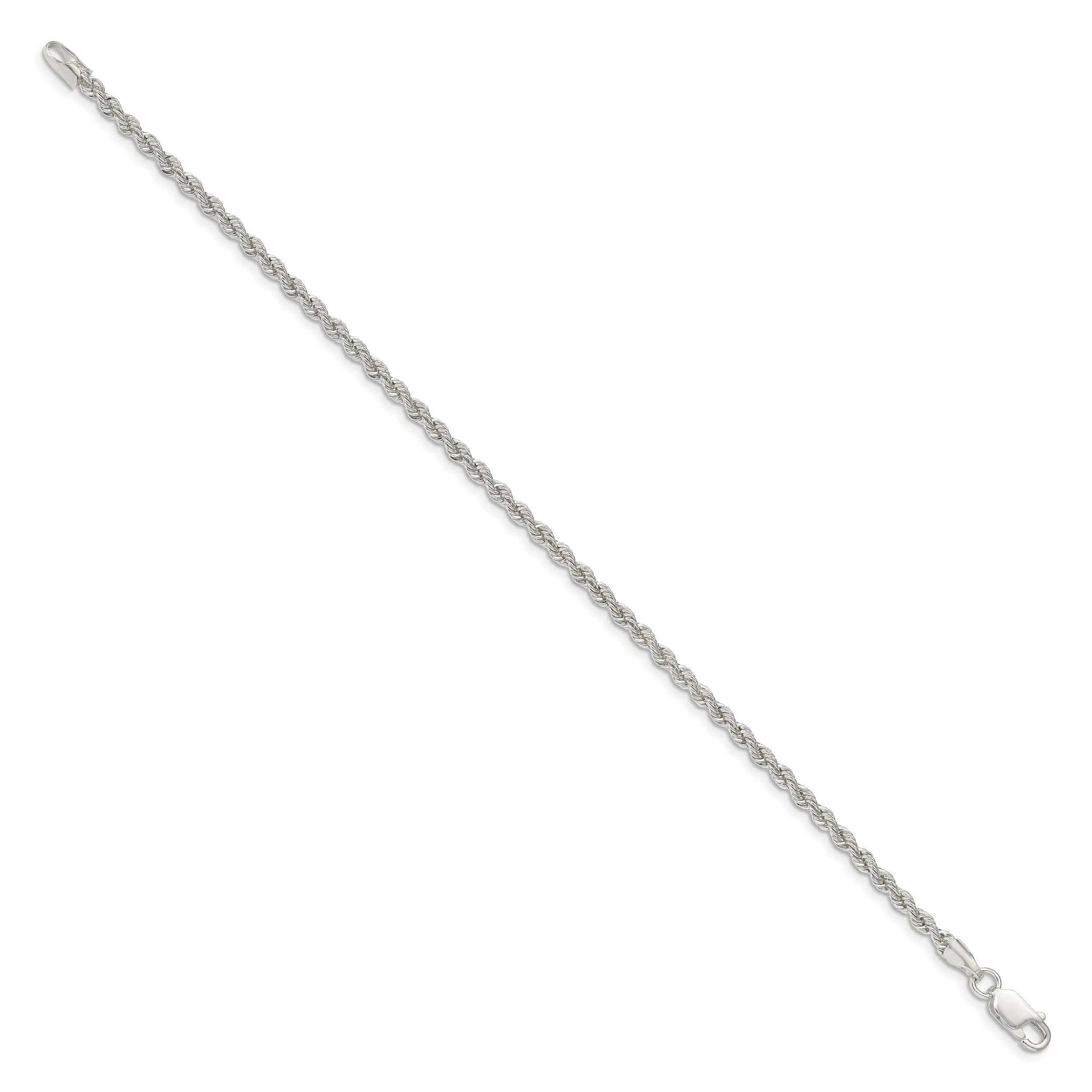Silver D.C 2.50-mm Solid Twisted Rope Chain