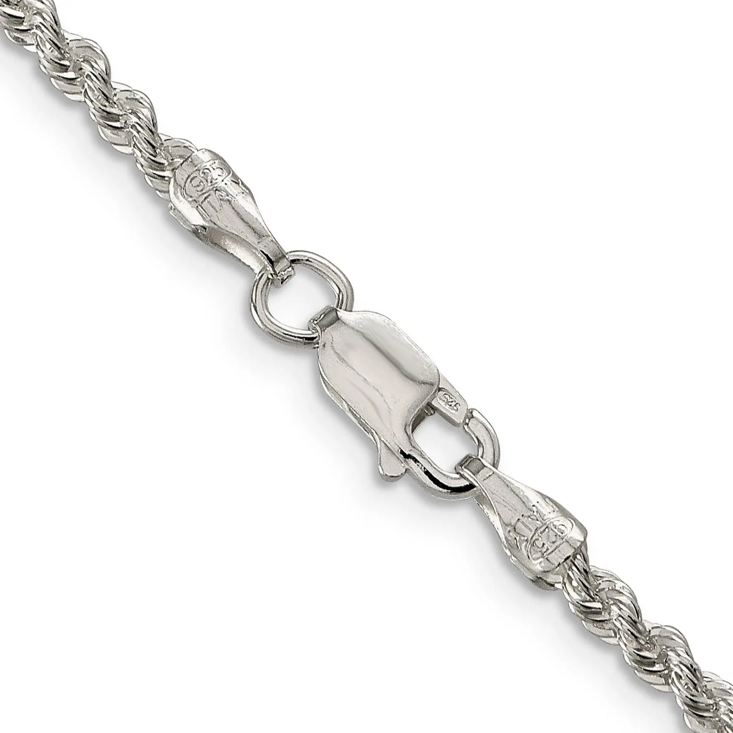 Silver D.C 2.50-mm Solid Twisted Rope Chain