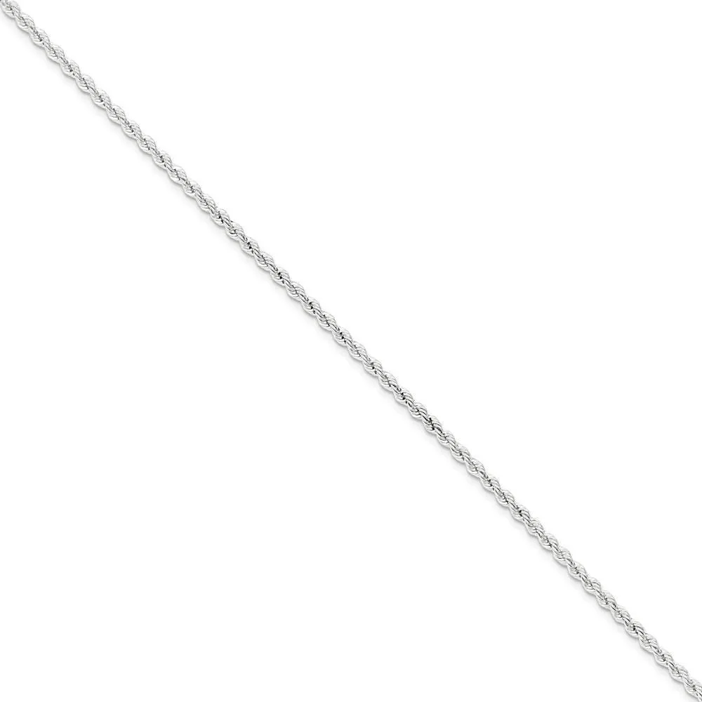 Silver D.C 2.50-mm Solid Twisted Rope Chain
