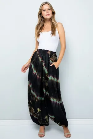 SILVER LINING TIE DYE PANTS GREEN