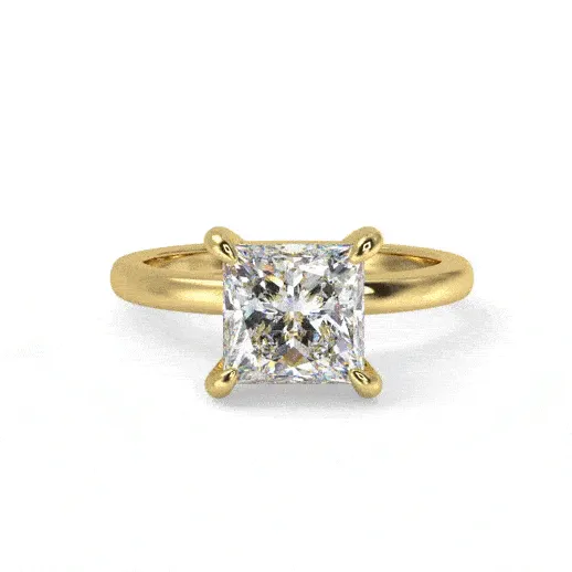 Sirius Princess Engagement Ring in Yellow Gold