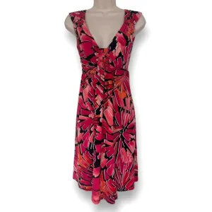 Size 12 BOLD FLORAL PRINT SLEEVELESS DRESS Spring Summer‎ Wedding Party Church