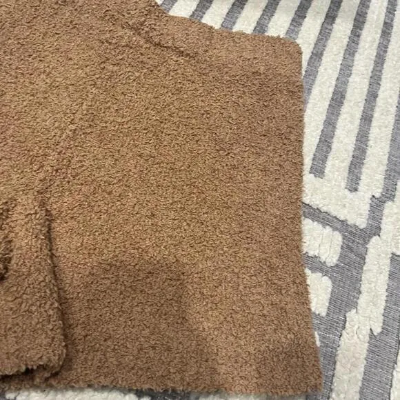 SKIMS Brown Knit Cozy Shorts