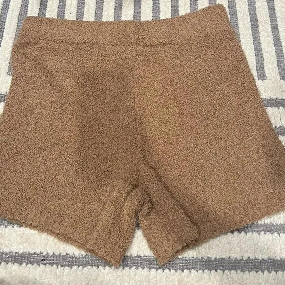 SKIMS Brown Knit Cozy Shorts