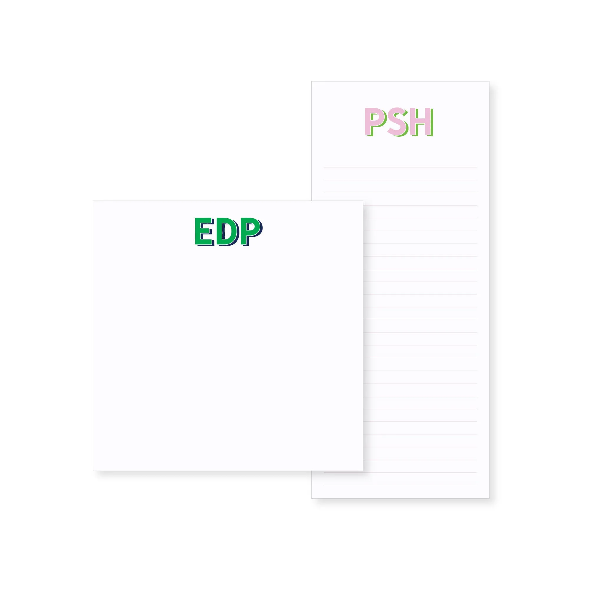 Skinny Notepad | layered monogram