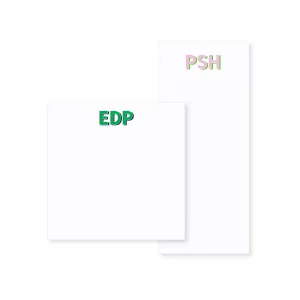 Skinny Notepad | layered monogram