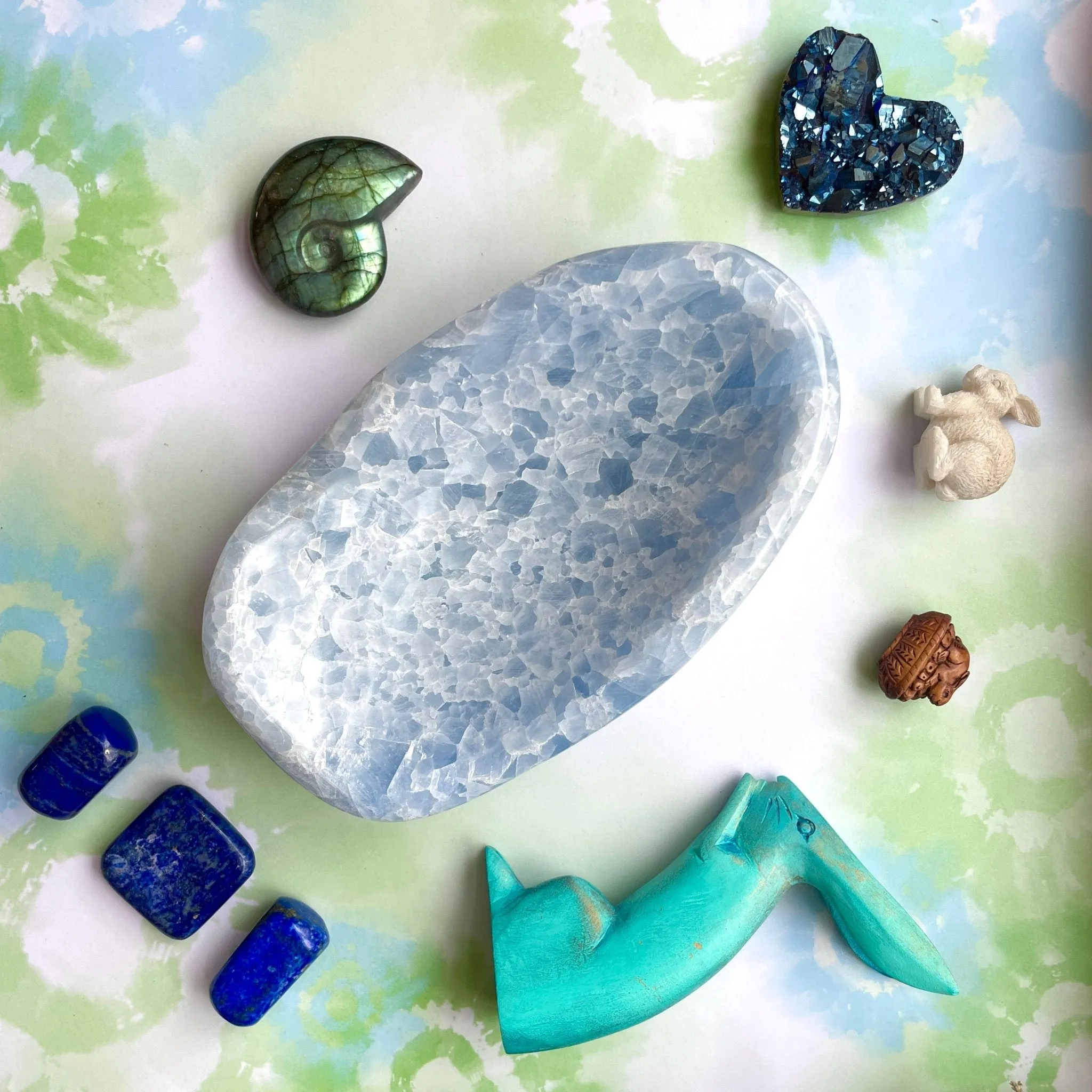 Sky In Blue -  Blue Calcite Bowl