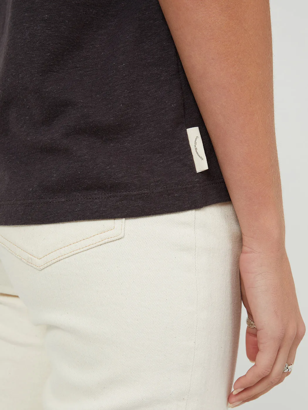Slouchy Hemp Tank Charcoal