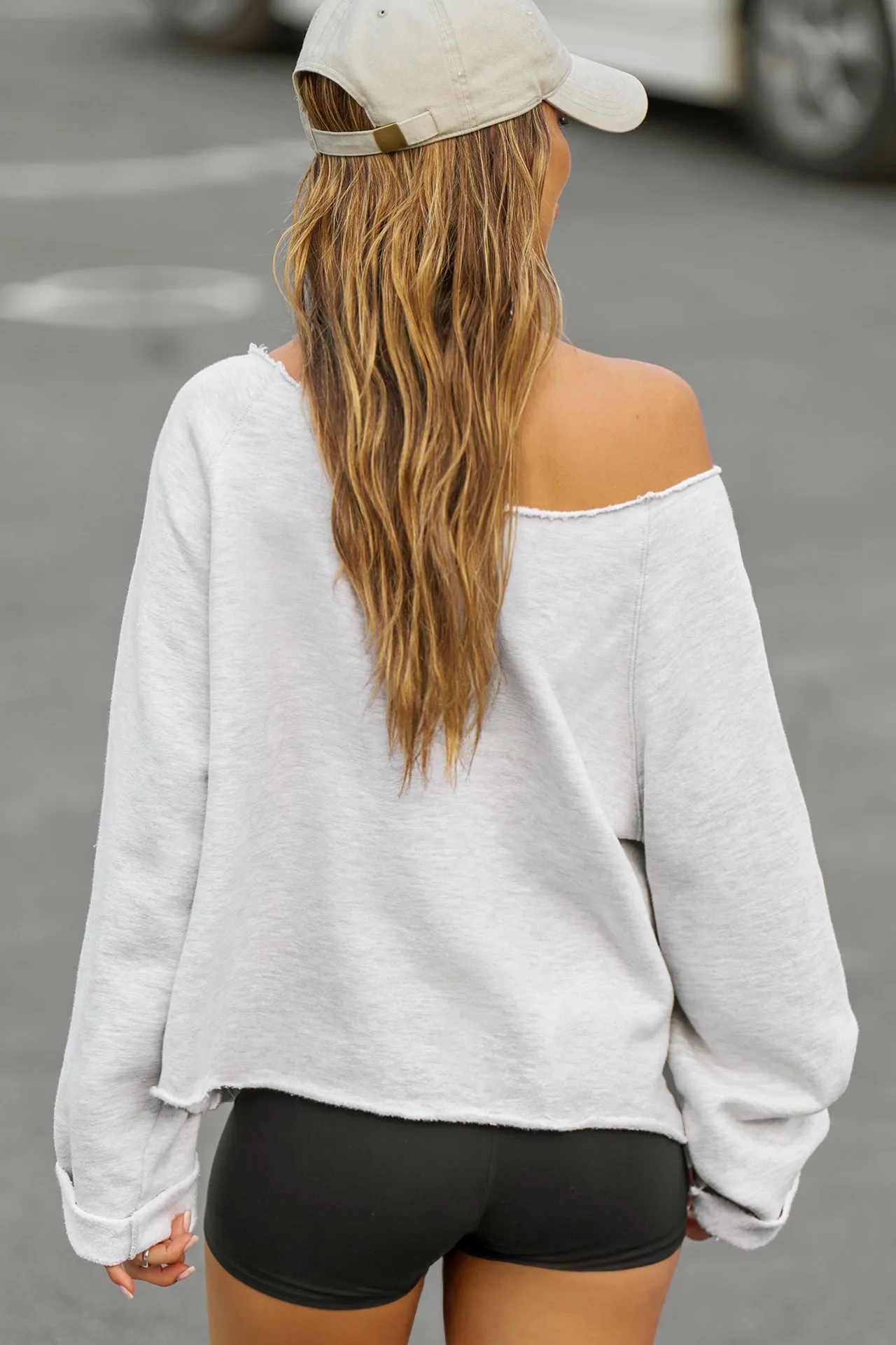 Slouchy Pullover Sweatshirt