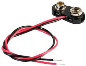 Snap-On PP3 Battery Snap / Connector - Rigid End - Centre Wired