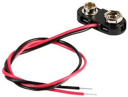 Snap-On PP3 Battery Snap / Connector - Rigid End - Centre Wired