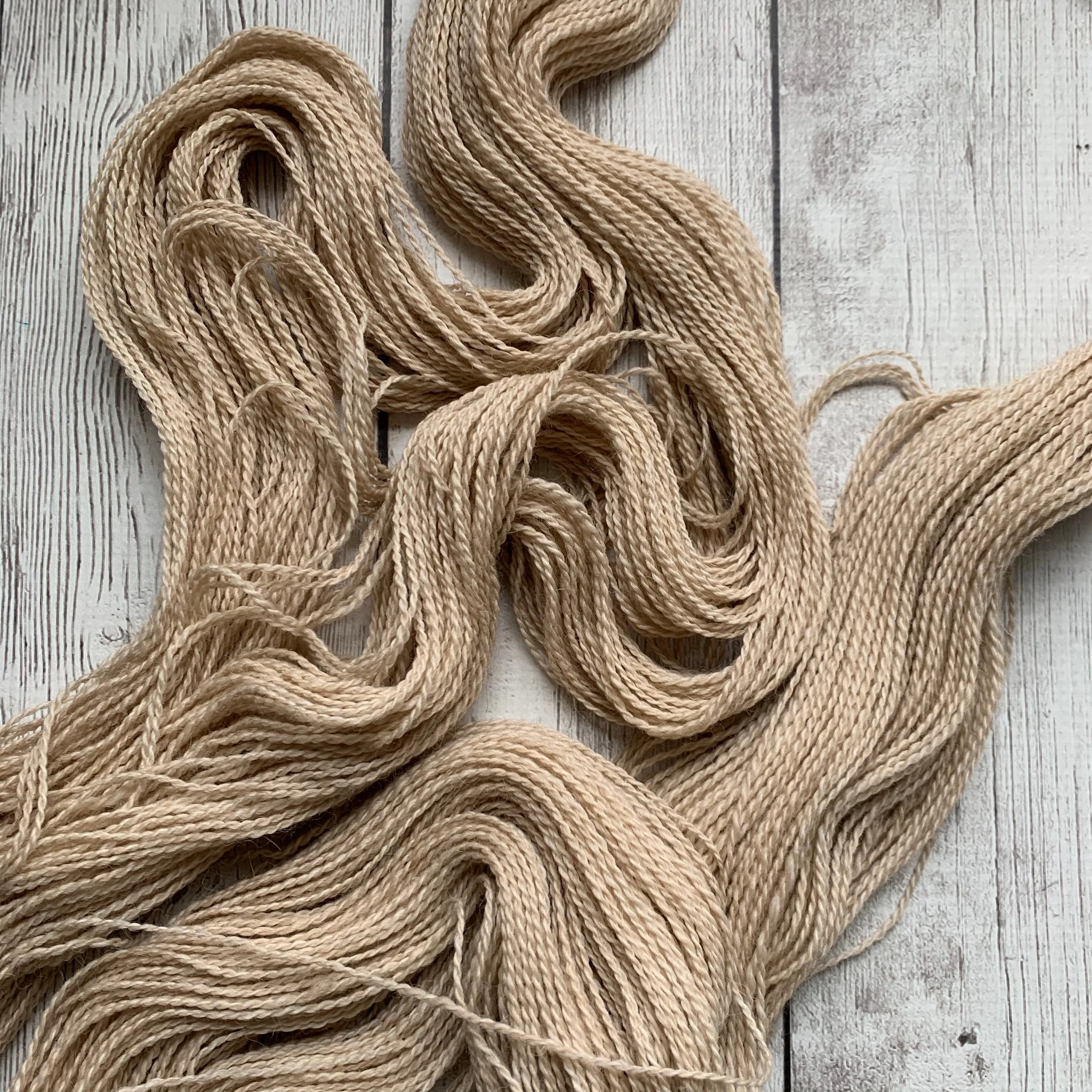SOCK WEIGHT- Alma Park Exclusive  - Alpaca/BFL/Nylon 400 yds - Light Fawn - "Stella and Sandman"