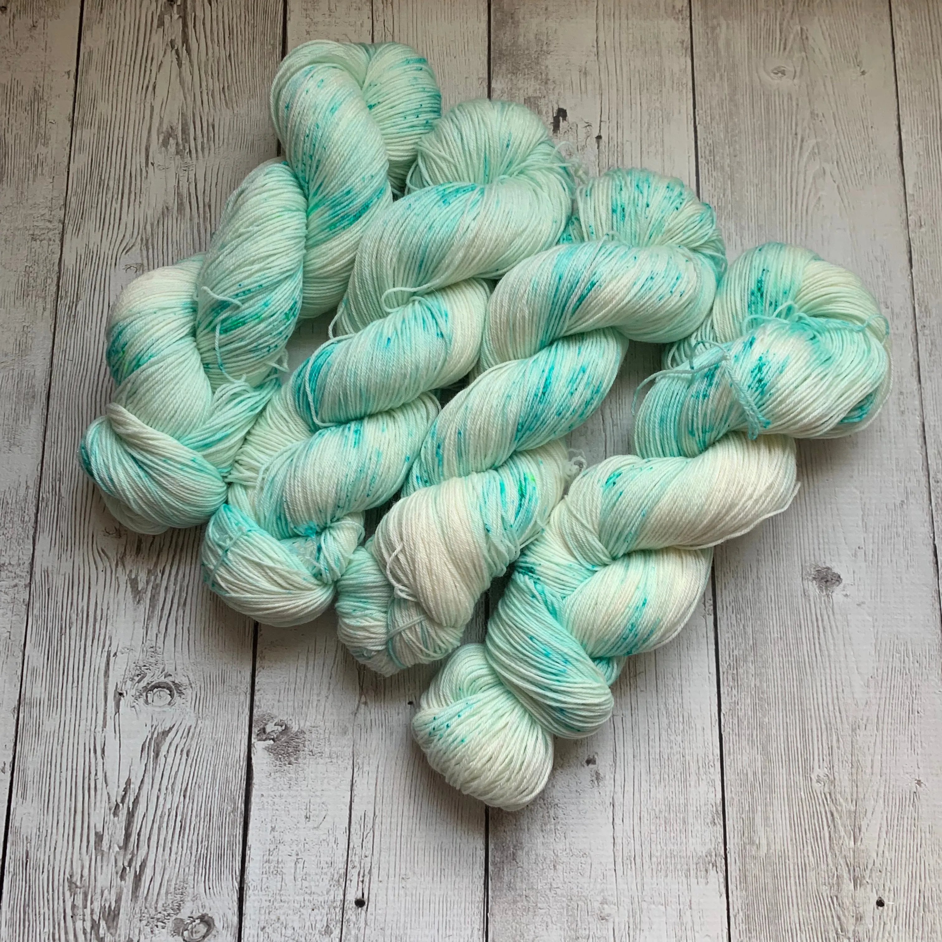 SOCK WEIGHT - AQUAMARINE Speckle -  Speckle Dyed - 463 yds 3.5 oz or 20 gr minis RTS (806)