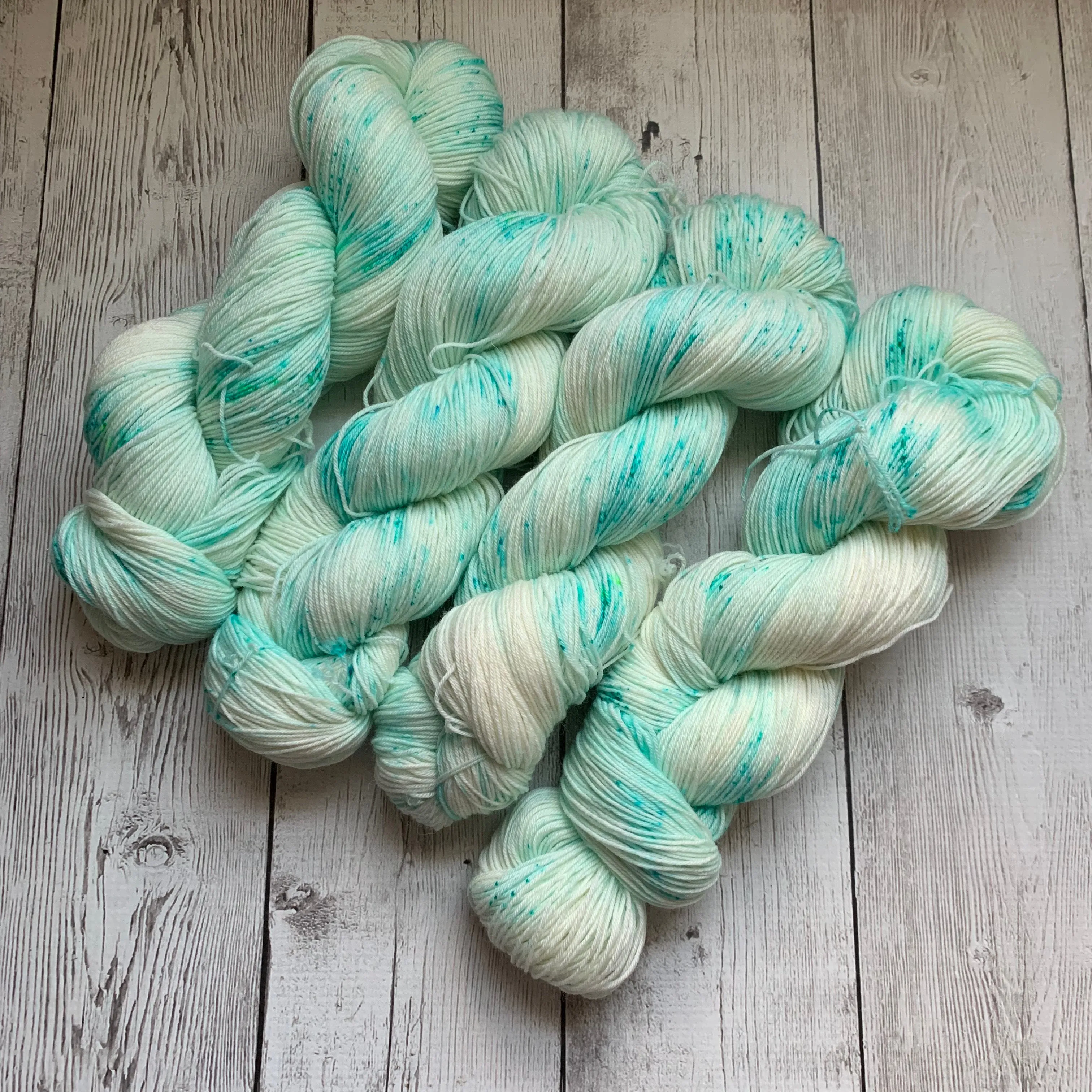SOCK WEIGHT - AQUAMARINE Speckle -  Speckle Dyed - 463 yds 3.5 oz or 20 gr minis RTS (806)