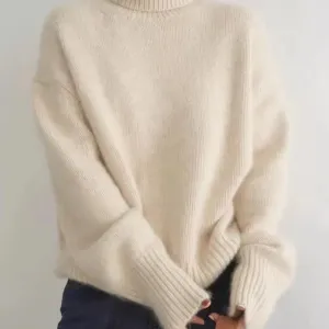 Soft Slouchy Turtleneck Knitted Sweater