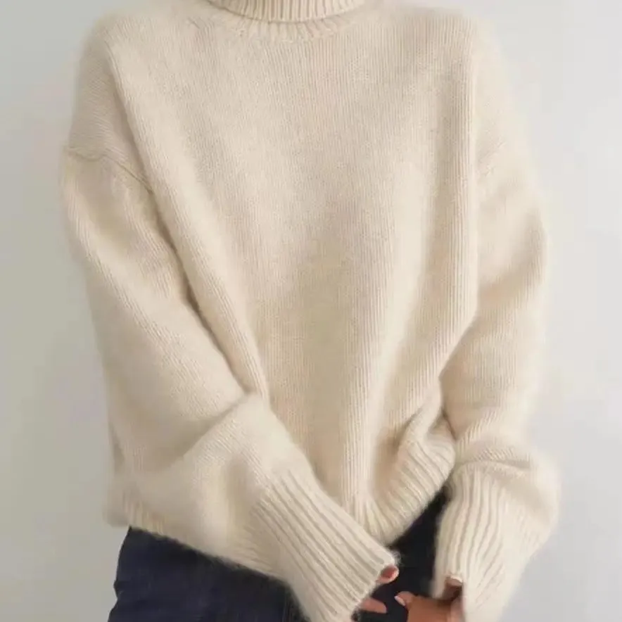 Soft Slouchy Turtleneck Knitted Sweater