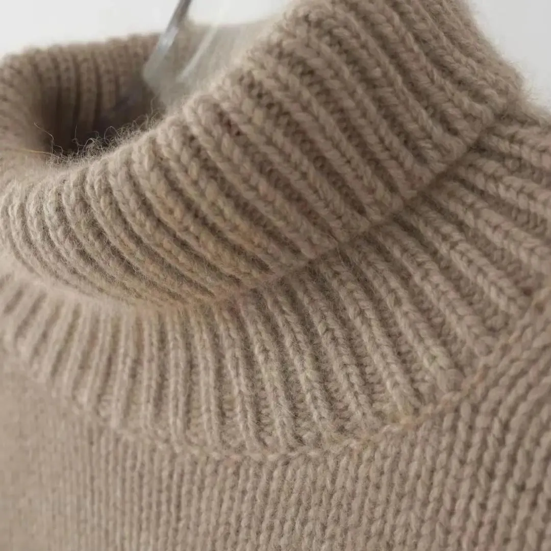 Soft Slouchy Turtleneck Knitted Sweater