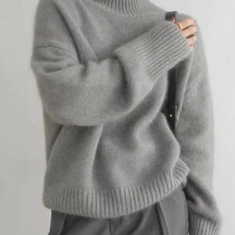 Soft Slouchy Turtleneck Knitted Sweater