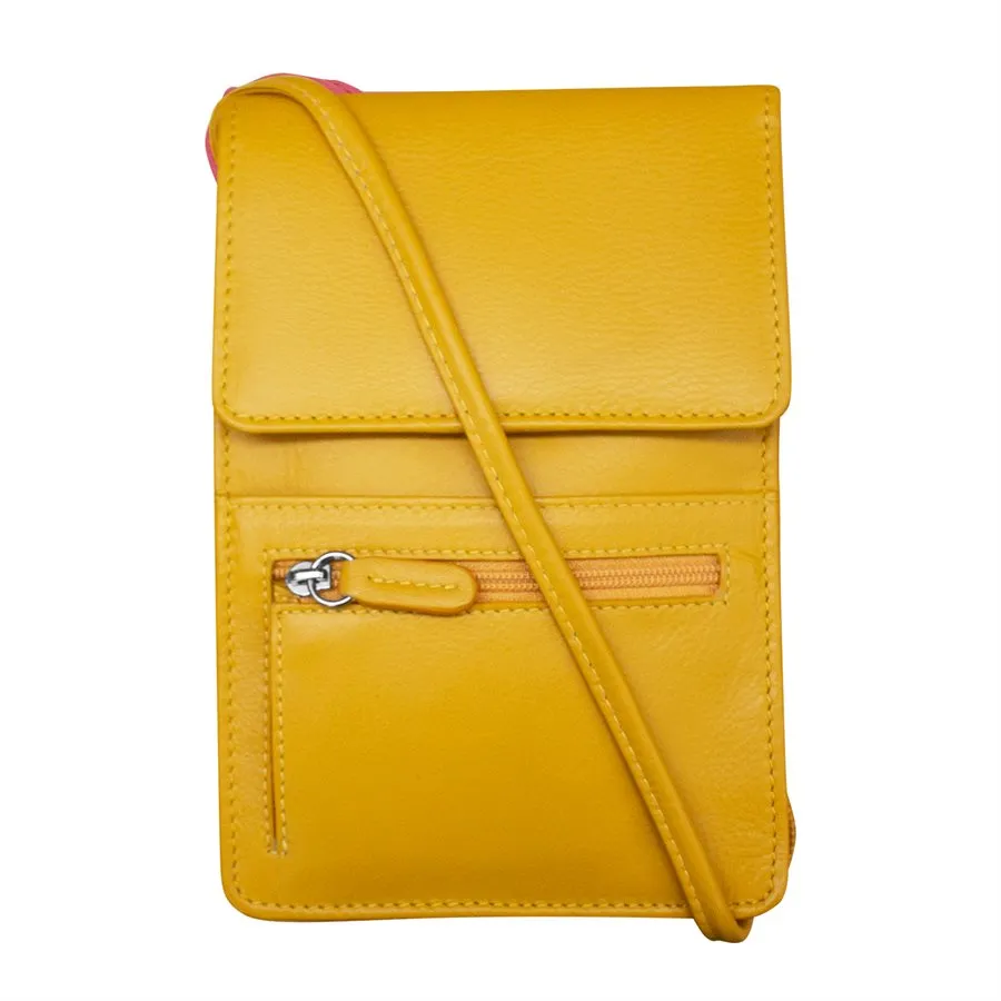 Solid Color Zip Crossbody