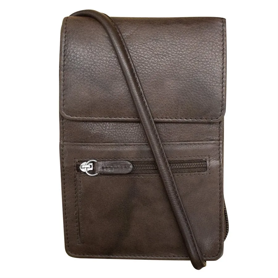 Solid Color Zip Crossbody