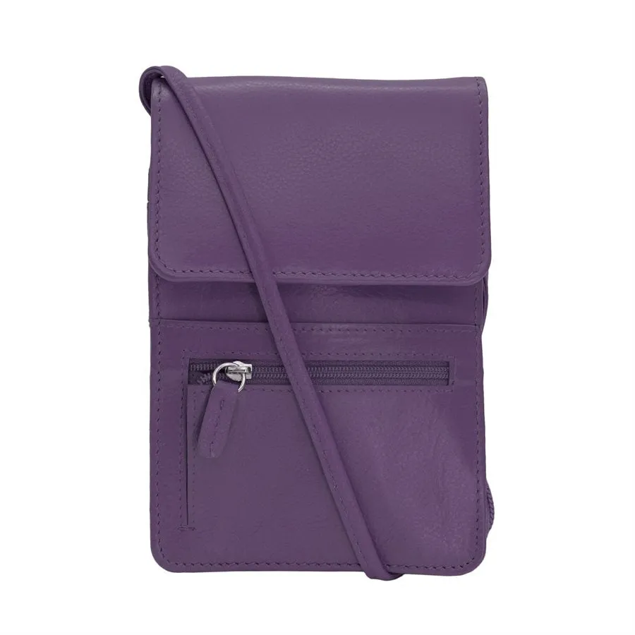 Solid Color Zip Crossbody