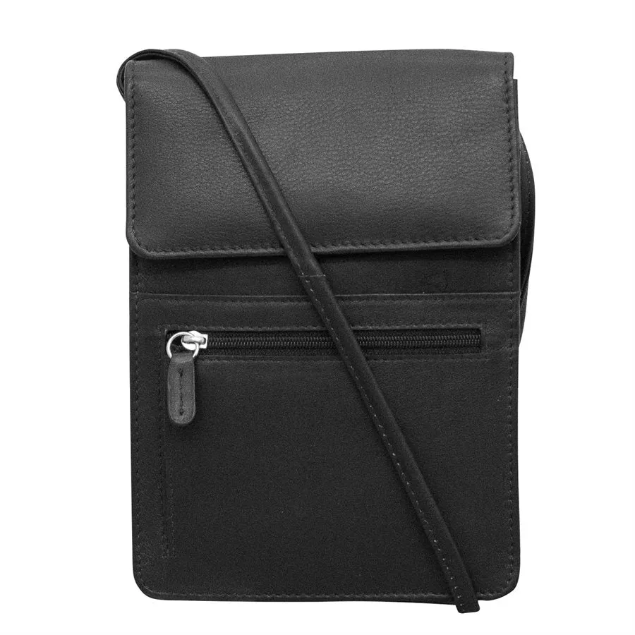 Solid Color Zip Crossbody