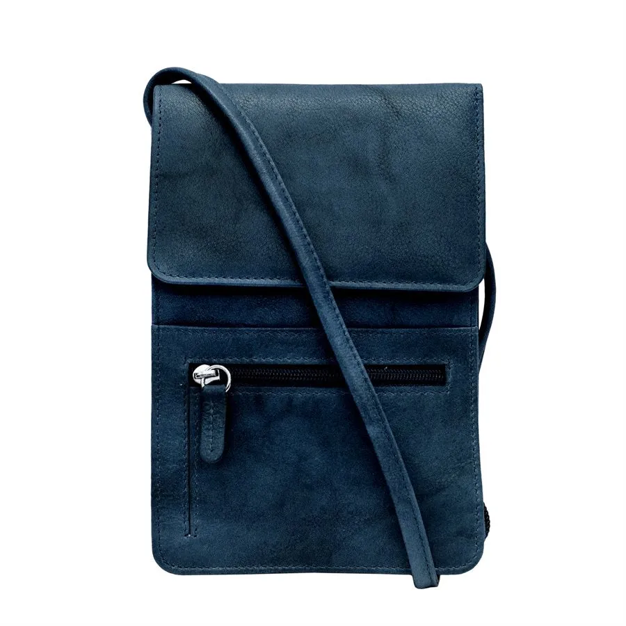 Solid Color Zip Crossbody