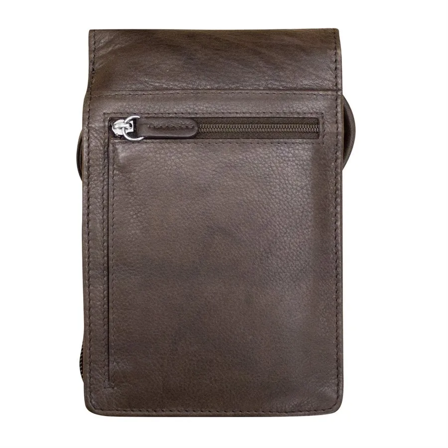 Solid Color Zip Crossbody