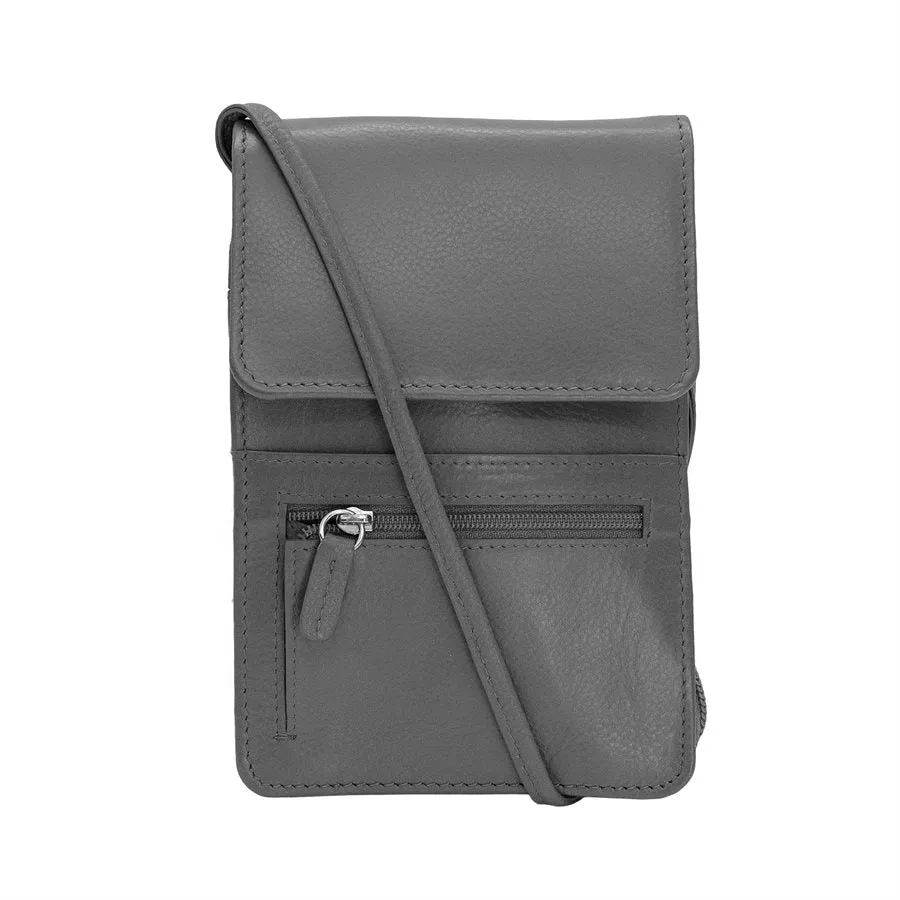Solid Color Zip Crossbody