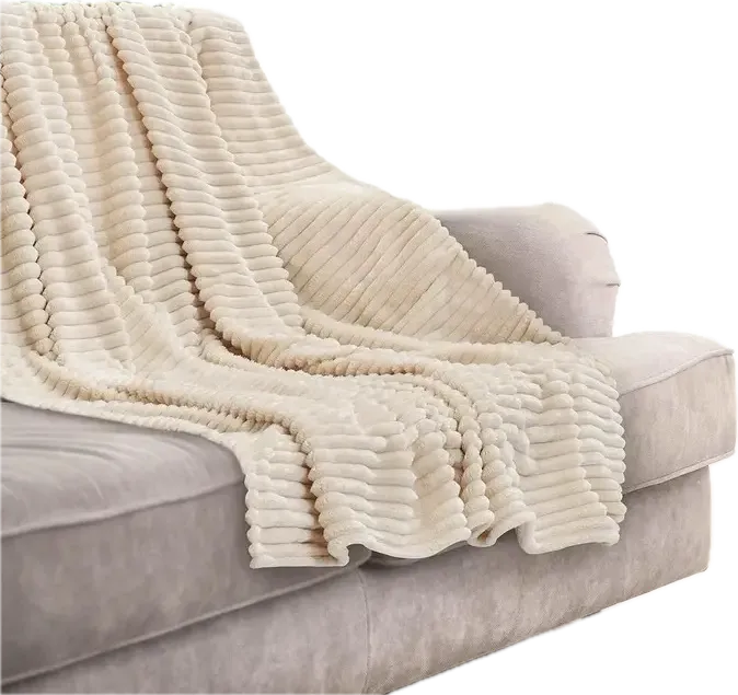 Solid Textured Throw Blanket