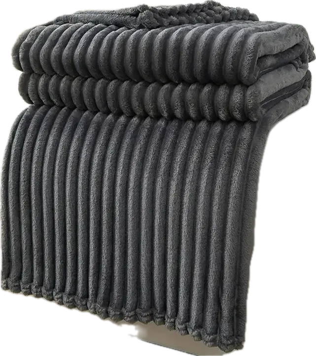 Solid Textured Throw Blanket