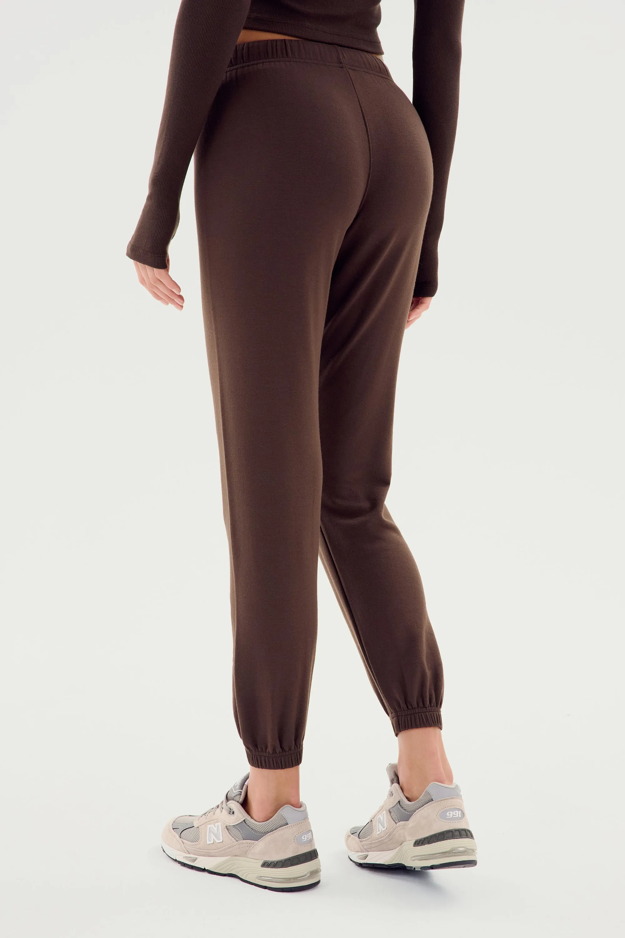 Sonja Fleece Sweatpant - Dark Chocolate
