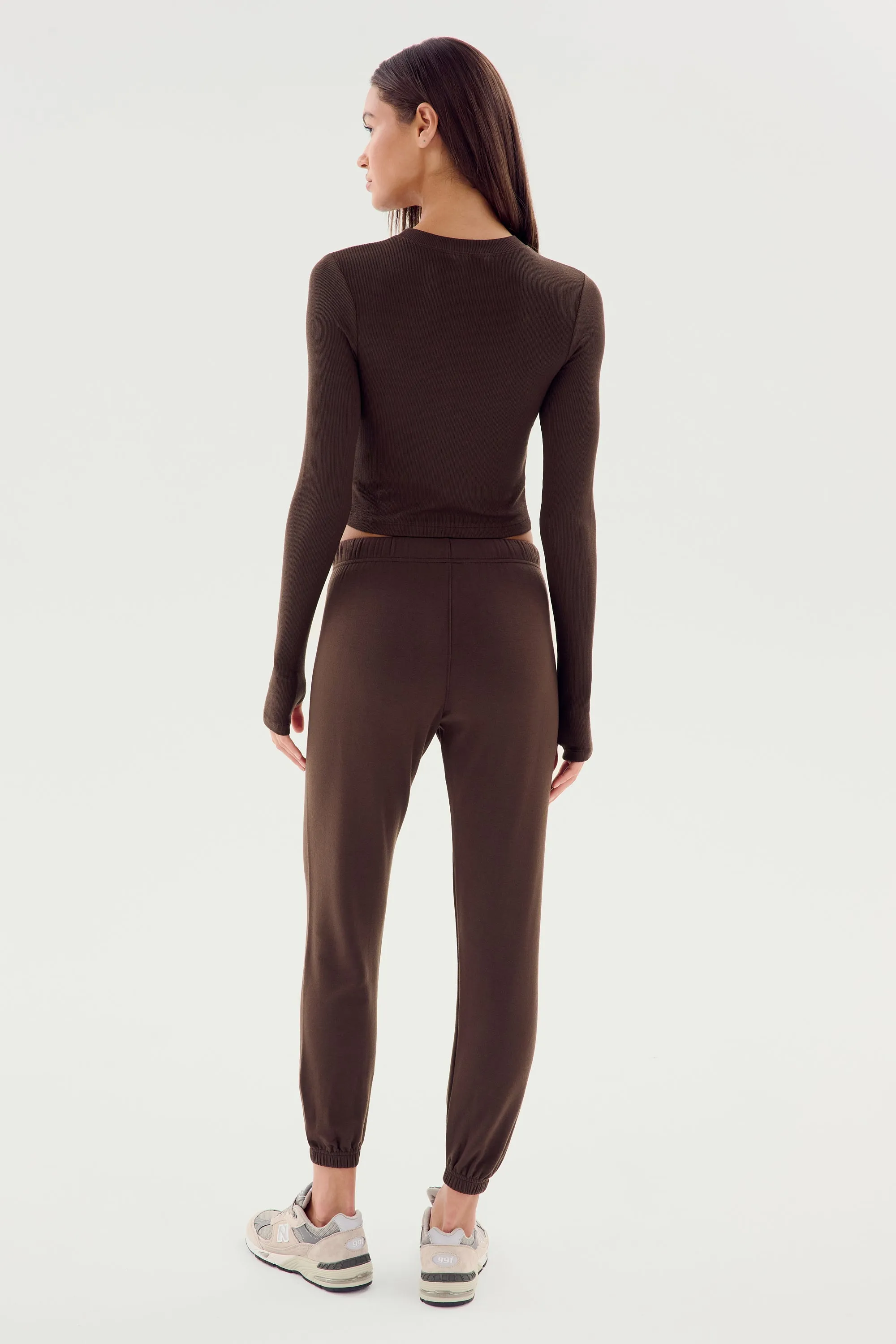 Sonja Fleece Sweatpant - Dark Chocolate