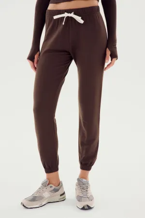 Sonja Fleece Sweatpant - Dark Chocolate