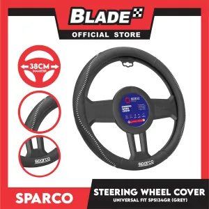 Sparco Corsa Steering Wheel Cover SPS134GR (Grey) Universal Fit for Toyota, Mitsubishi, Honda, Hyundai, Ford, Nissan, Suzuki, Isuzu, Kia, MG and more