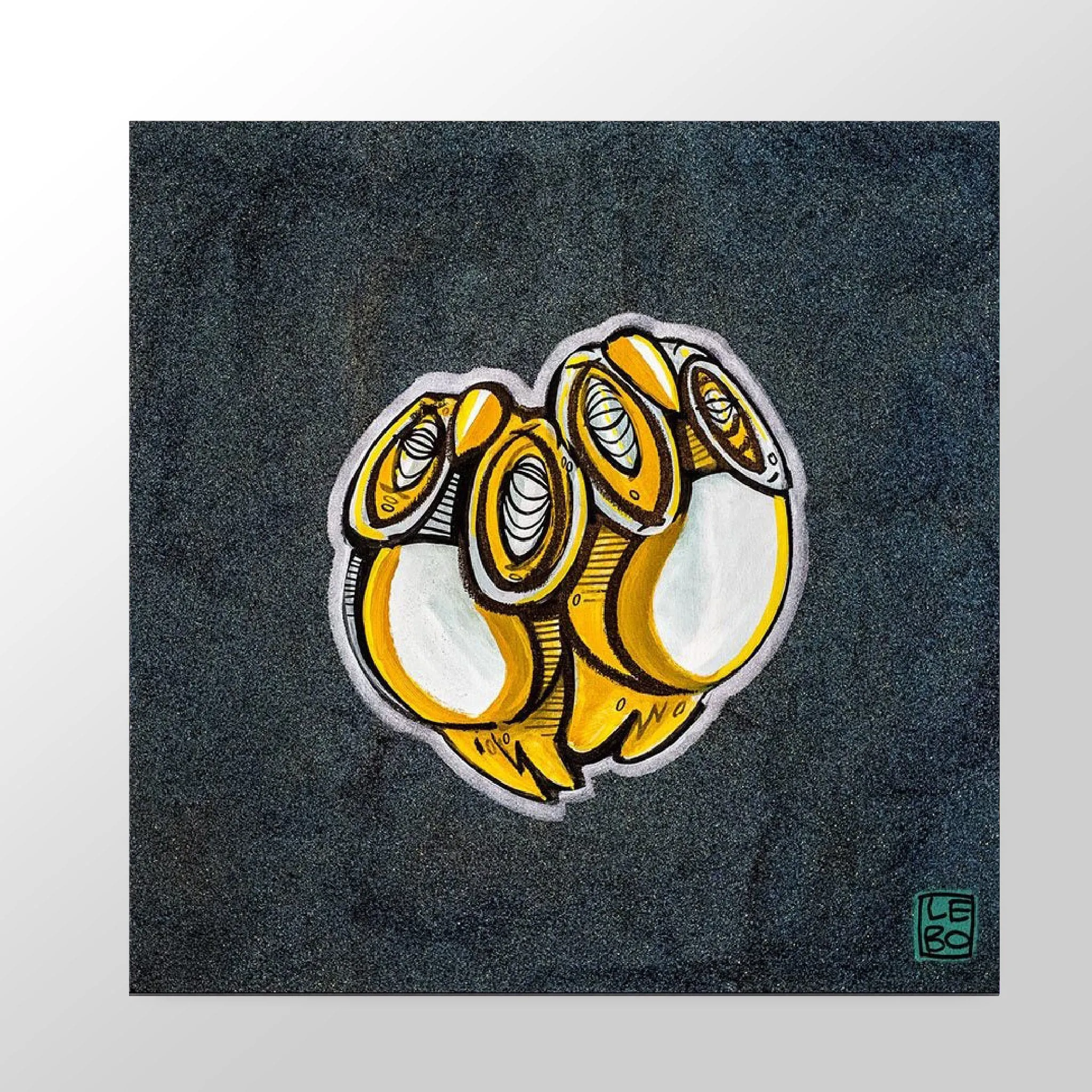 Spinning In Infinity - Lebo Brushed Aluminum Artbond