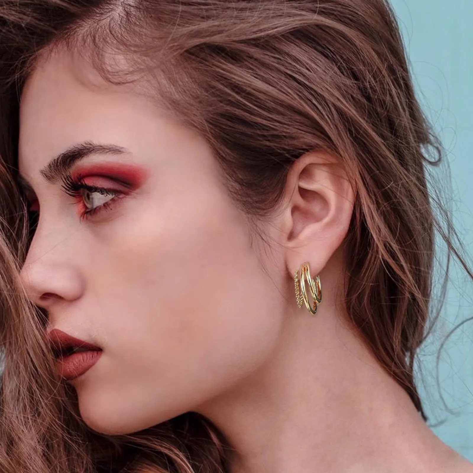 Split Hoop Huggie Earrings