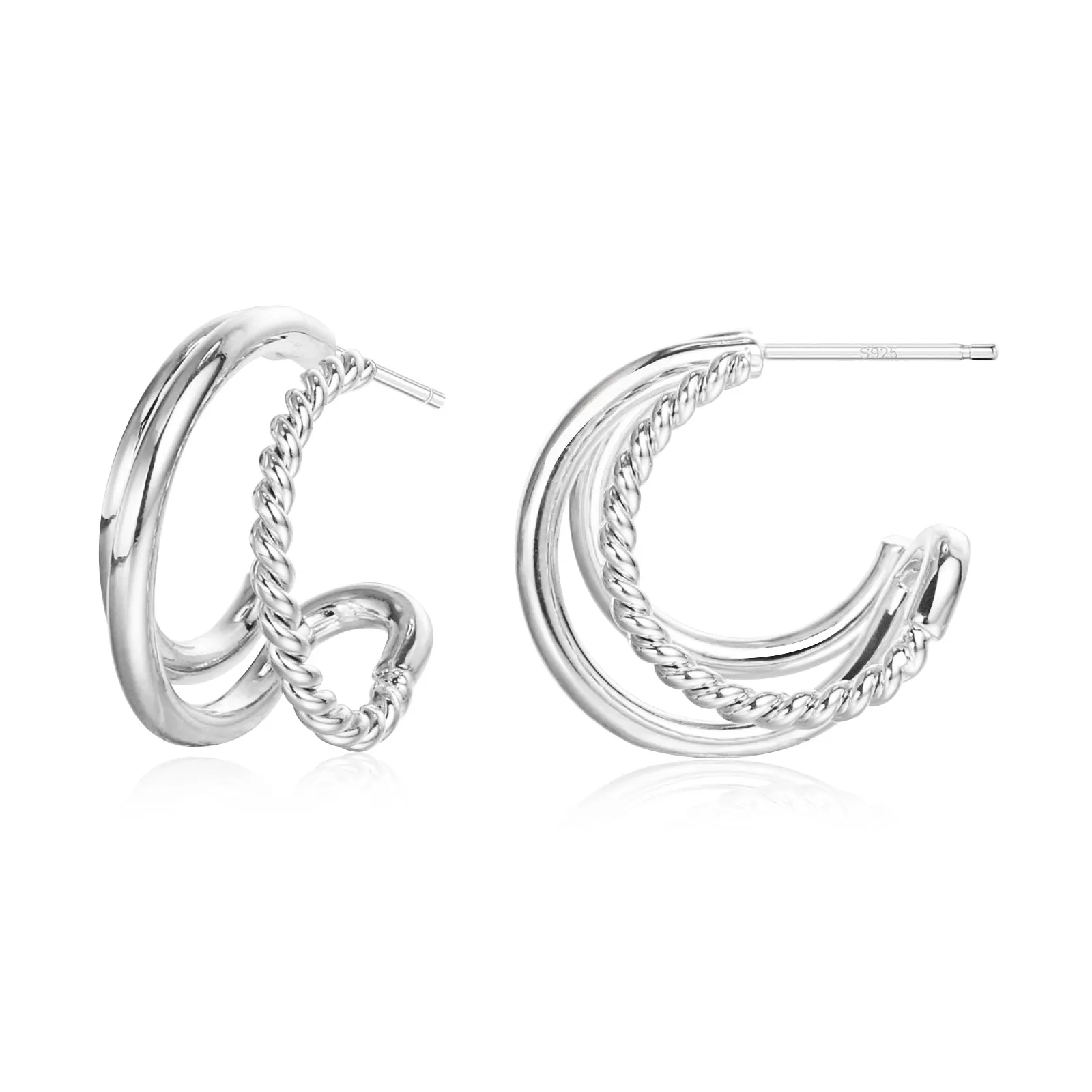 Split Hoop Huggie Earrings