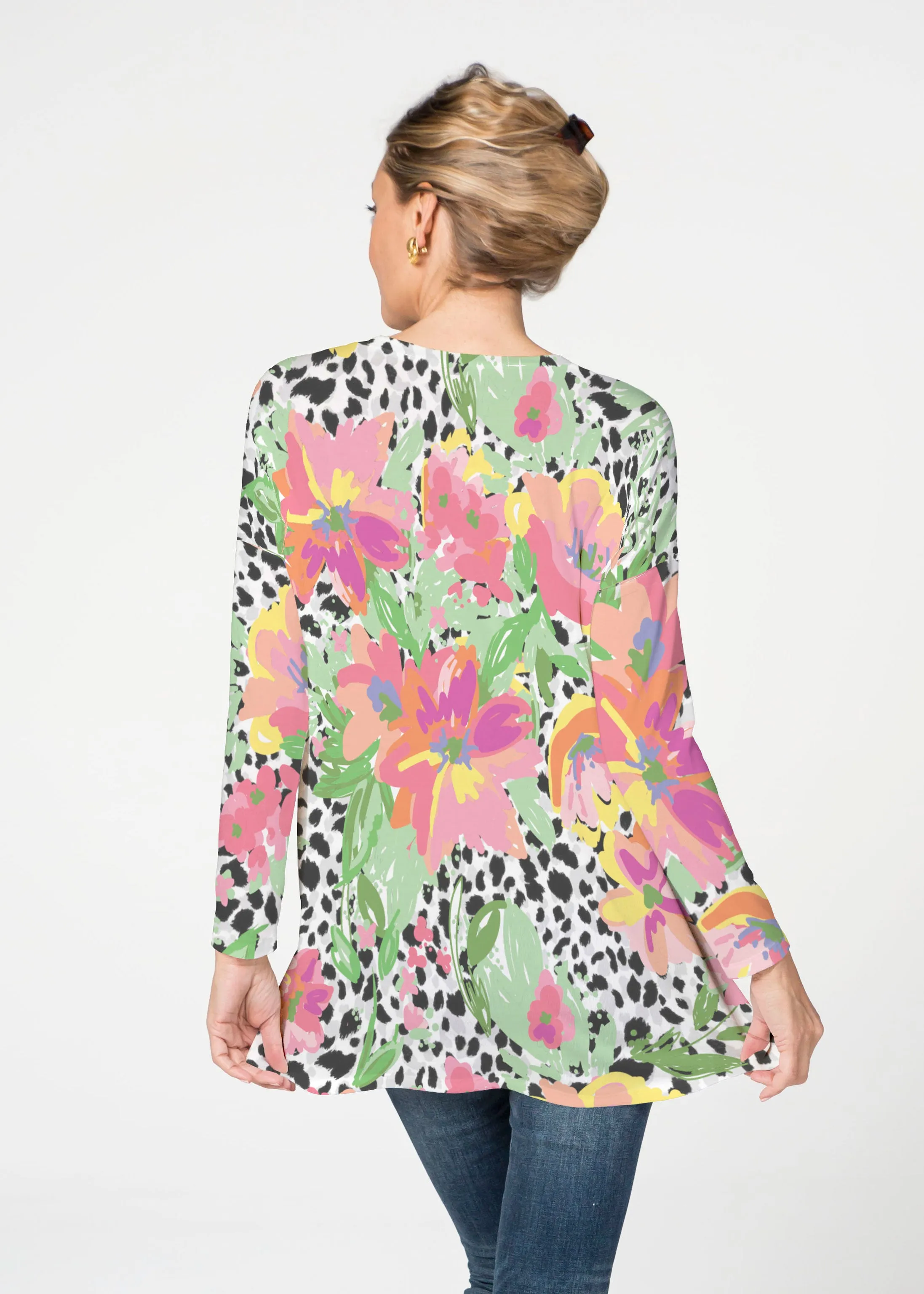 Spring Leopard  (14225) Slouchy Butterknit Top