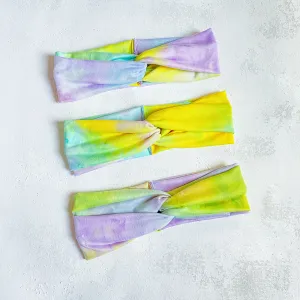 Spring Pastel Tie Dye Twist Turban Headband